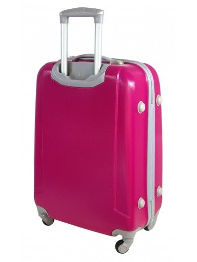 Mała walizka na kółkach MAXIMUS 222 ABS różowa
